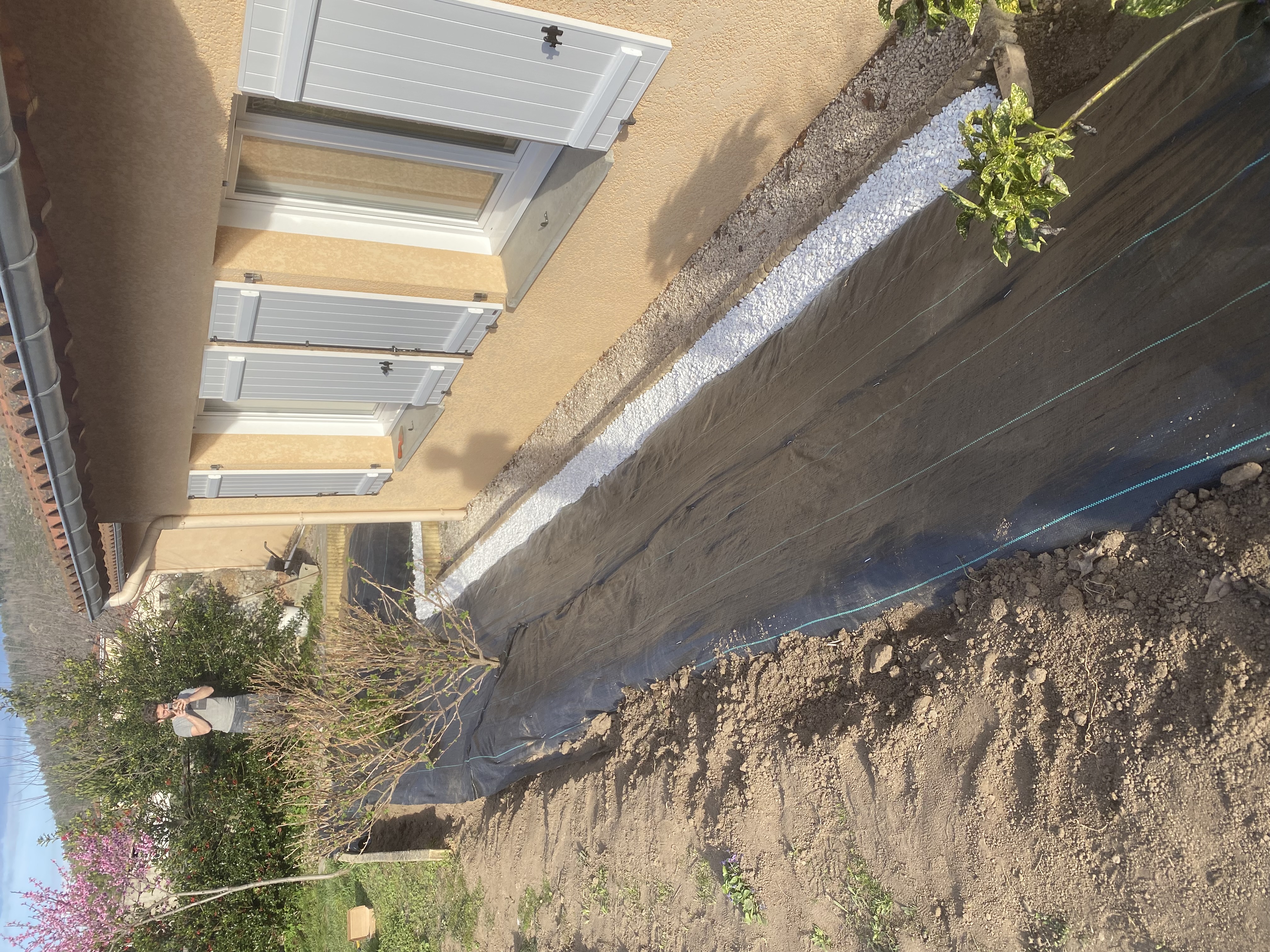 Aménagement extérieur géotextile